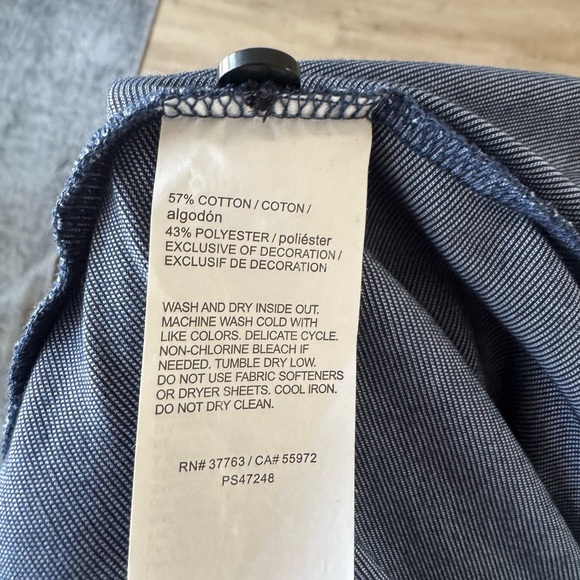 Perry Ellis Blue Polo Collared Shirt Cotton SZ XXL - Picture 8 of 8